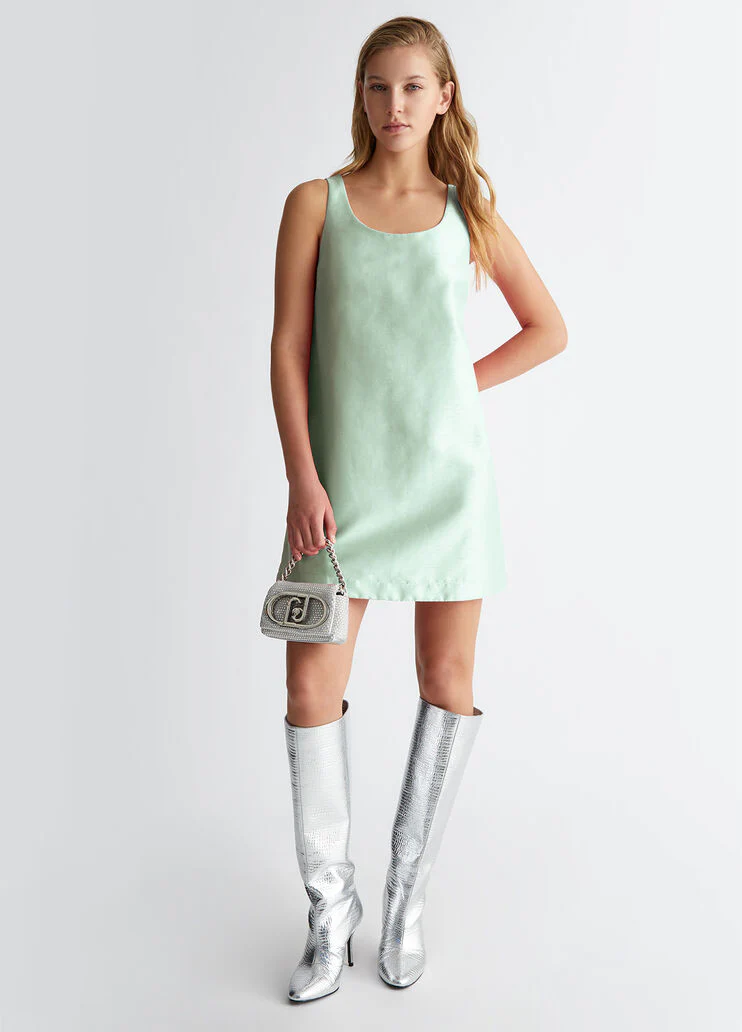Short sage coloured dress