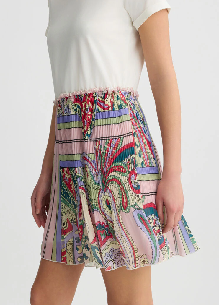Dress with foulard print