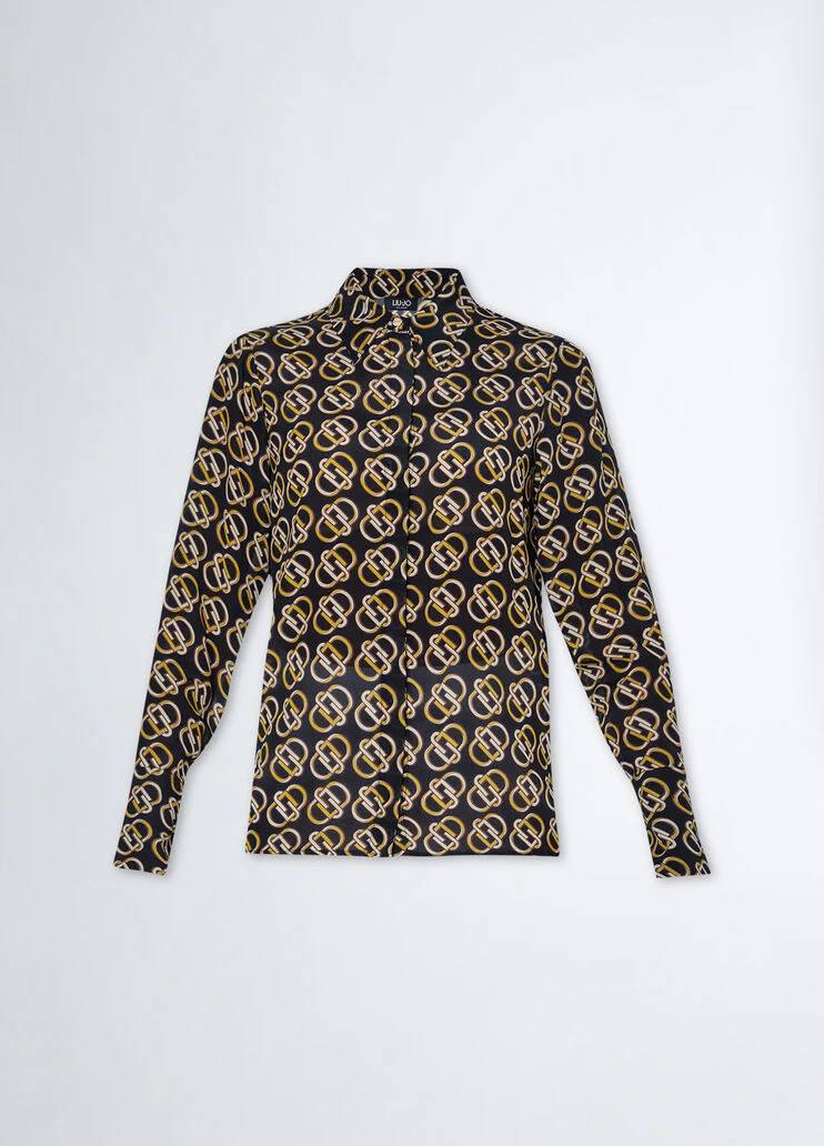 Printed silk shirt