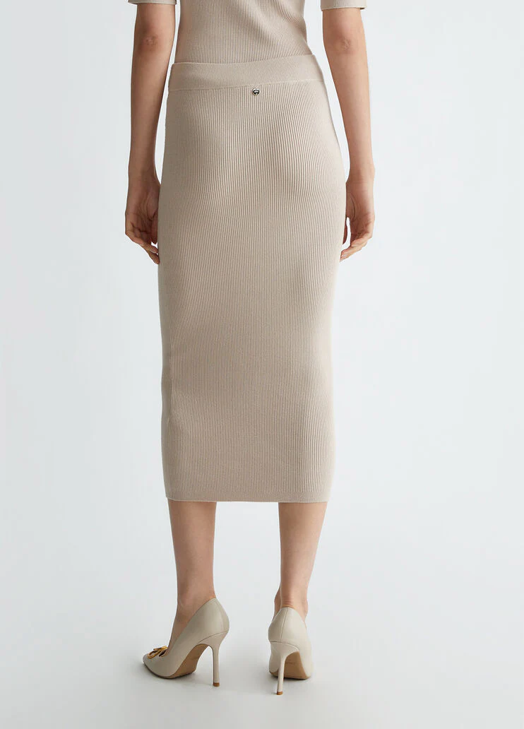 Midi skirt with dégradé rhinestones