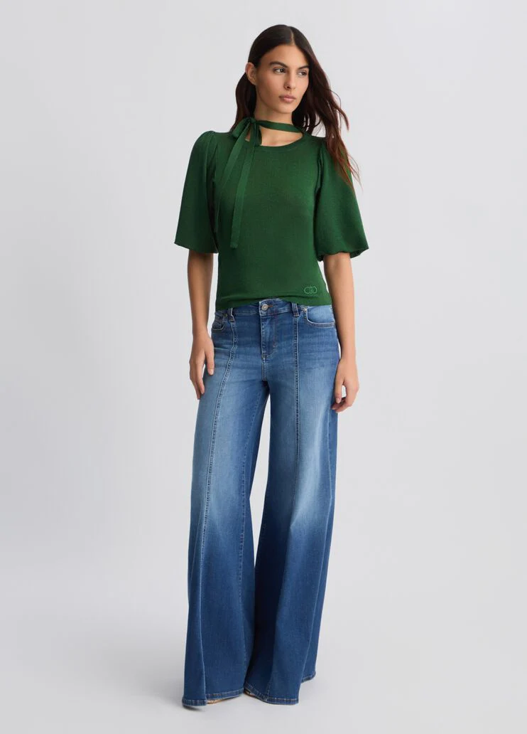 Cut-out top with wild jungle lux print