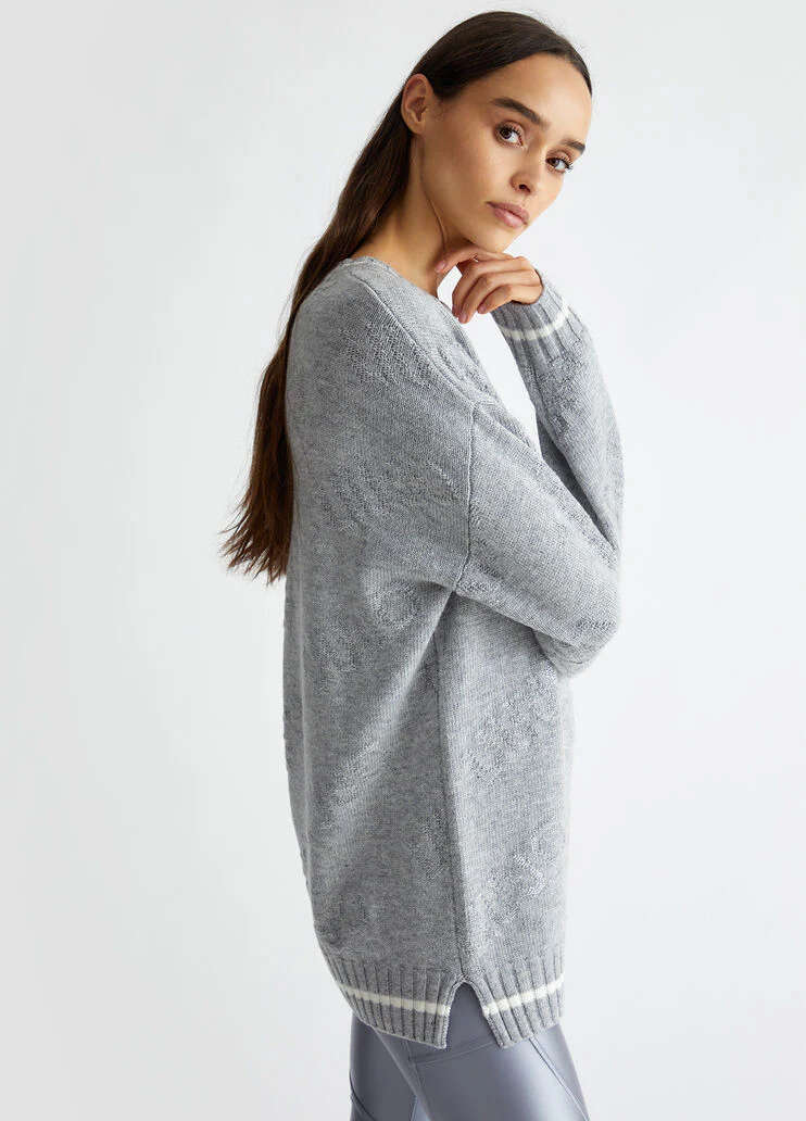 Wool-blend sweater with logo