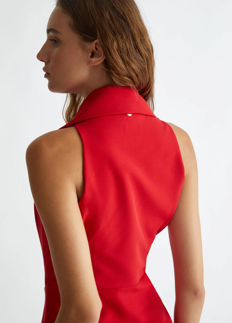 Short dress with zip