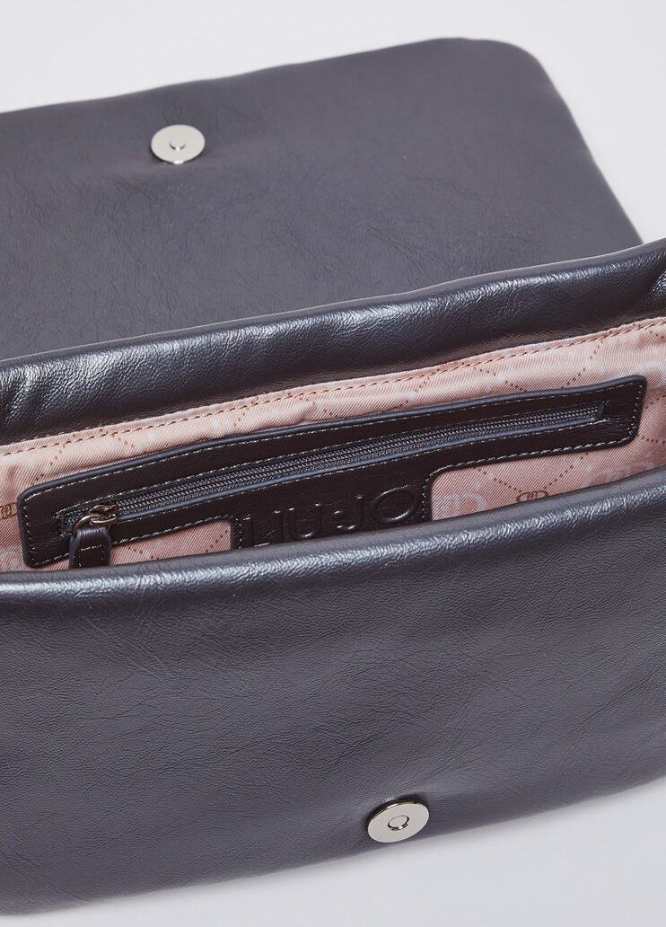 Glossy quilted crossbody bag