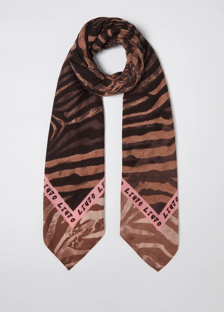 Foulard with python print