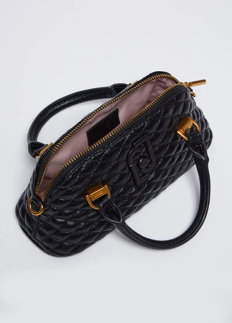 Glossy quilted handbag