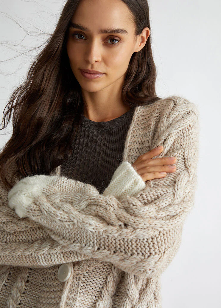 Wool and alpaca cardigan