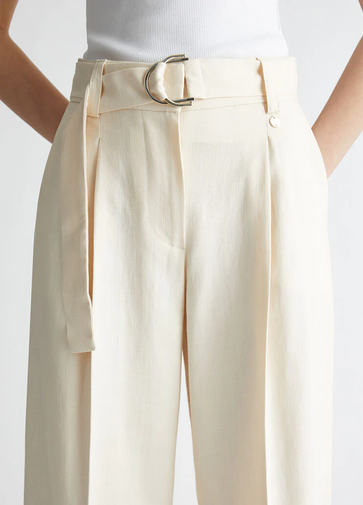 Ivory coloured palazzo trousers
