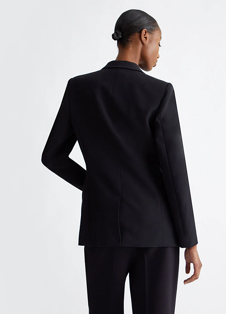 Double-breasted stretch blazer