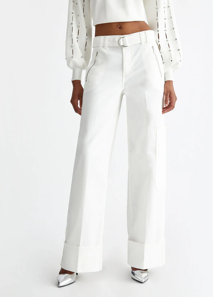 Cargo pants with belt