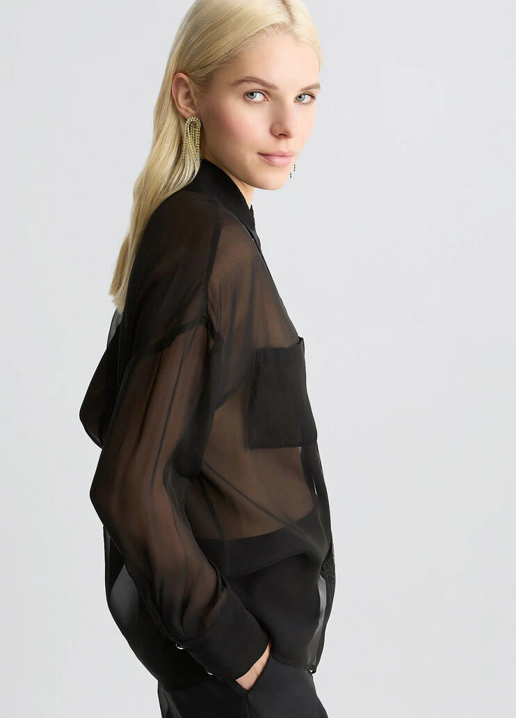 Black organza shirt