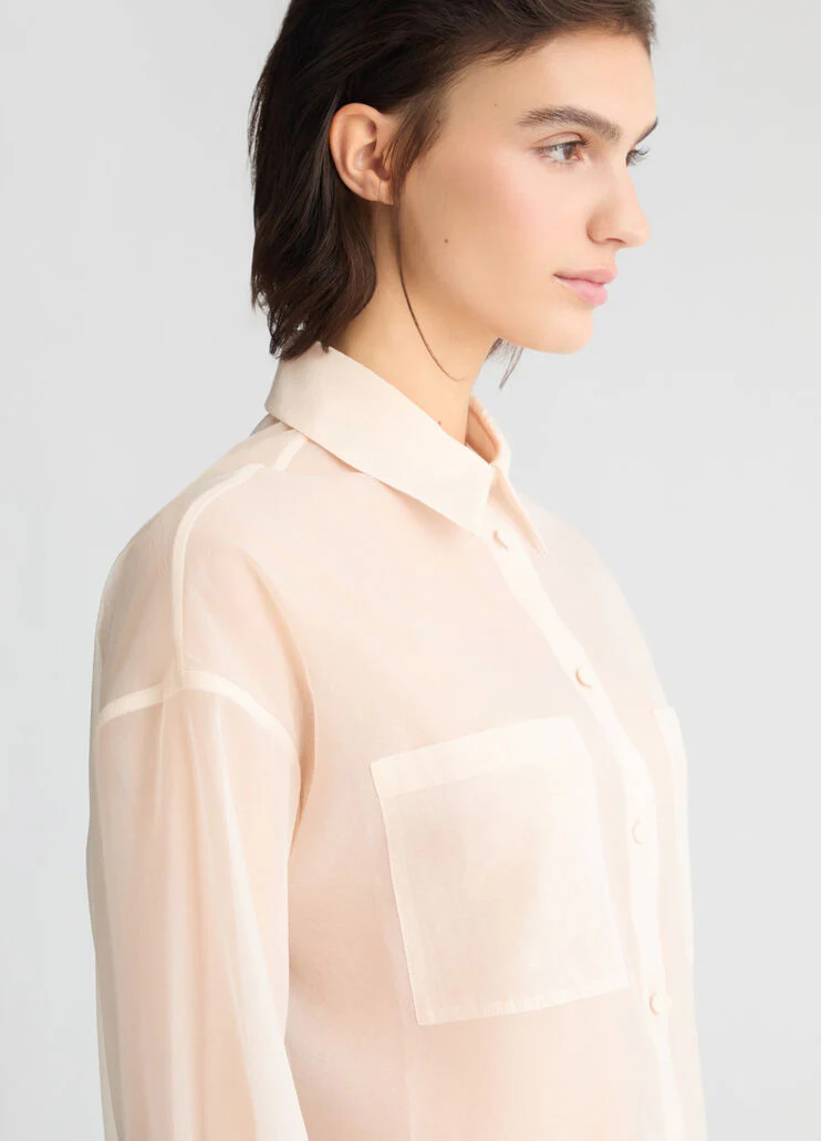 Beige organza shirt