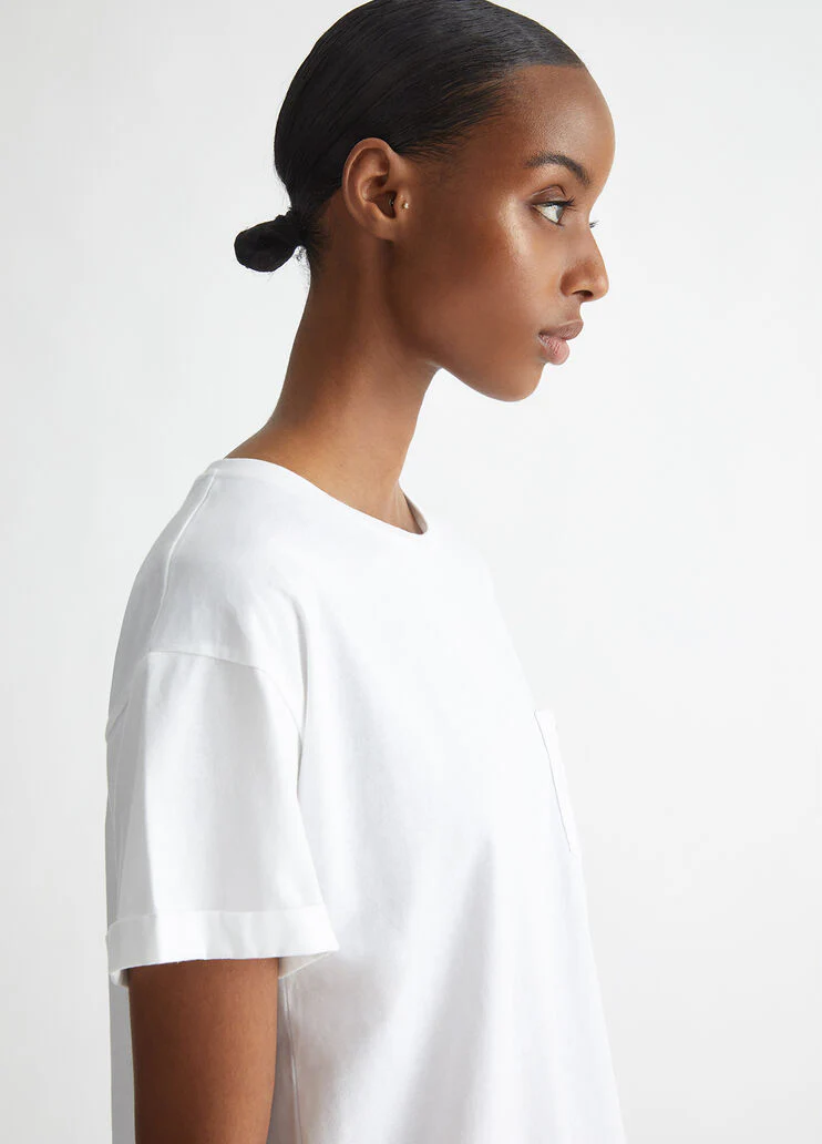 T-shirt with pocket and rhinestones