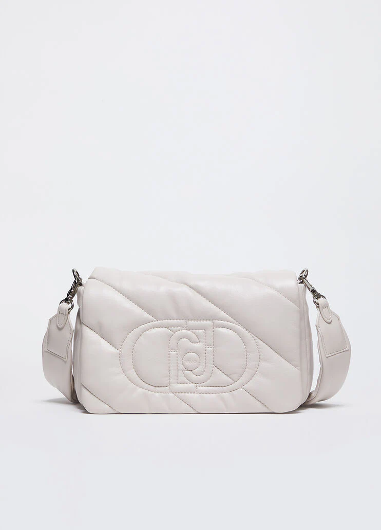 Glossy quilted crossbody bag