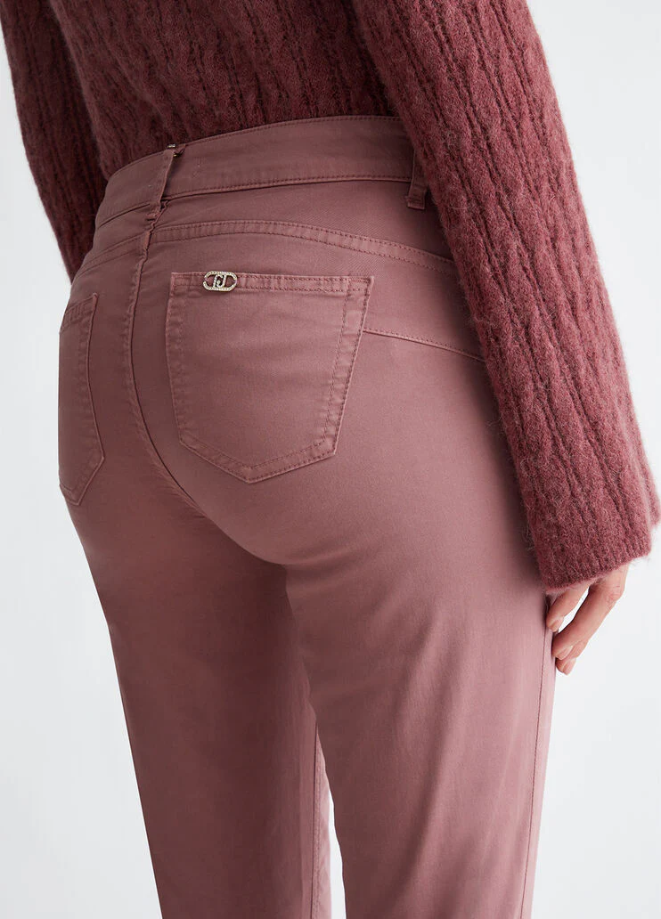 Bottom up trousers with rhinestones