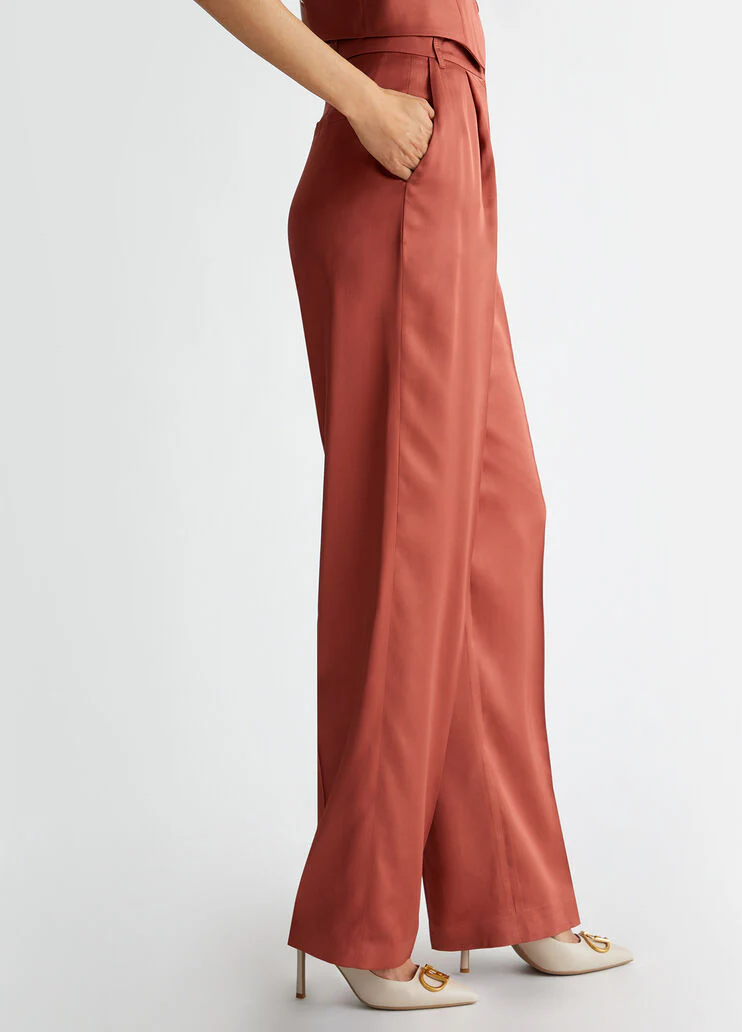 Smart satin suit trousers