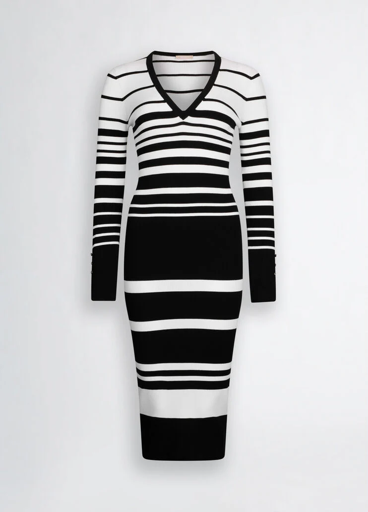 Striped knit dress