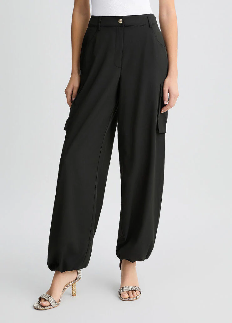Black cargo trousers
