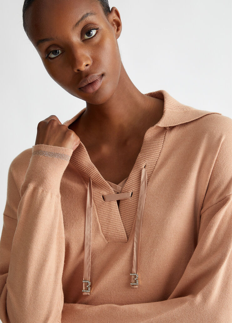 Sweater with tie details