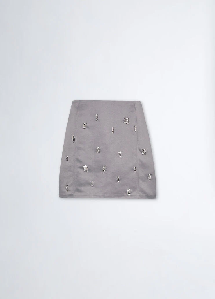 Miniskirt with rhinestones