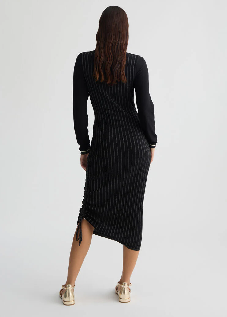 Black knit dress