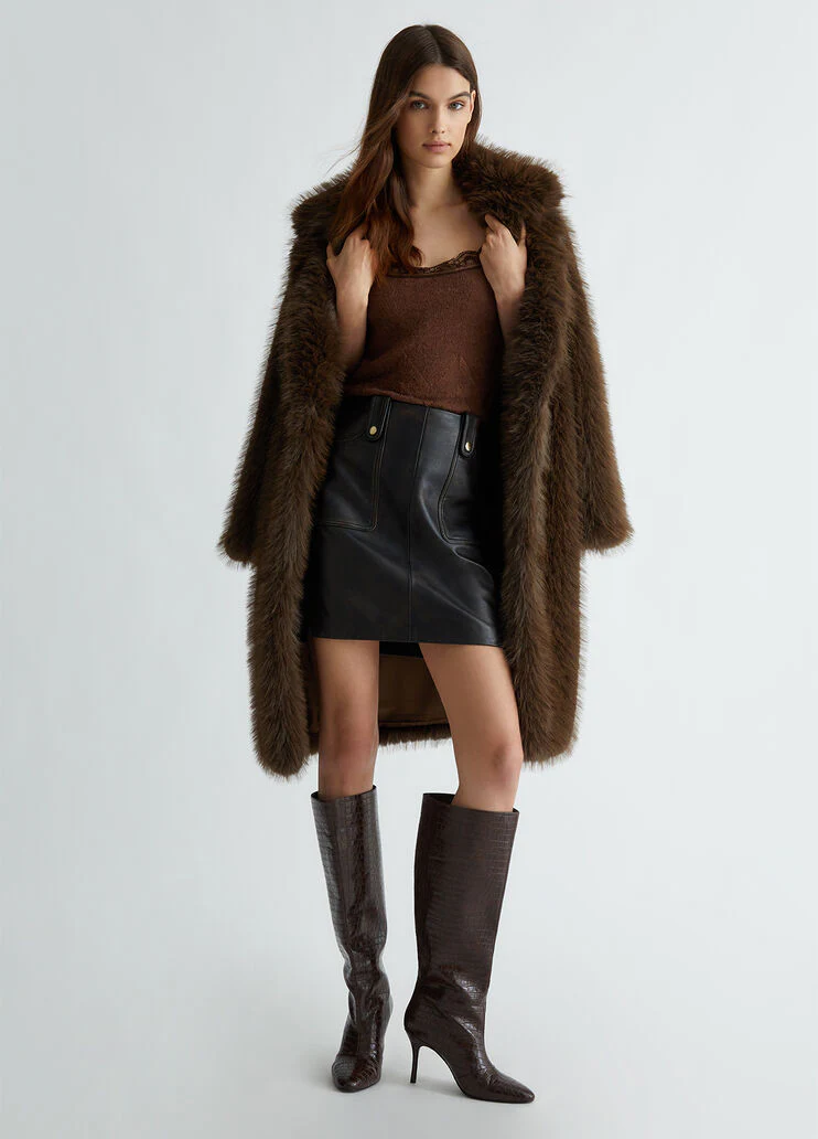 Faux fur jacket