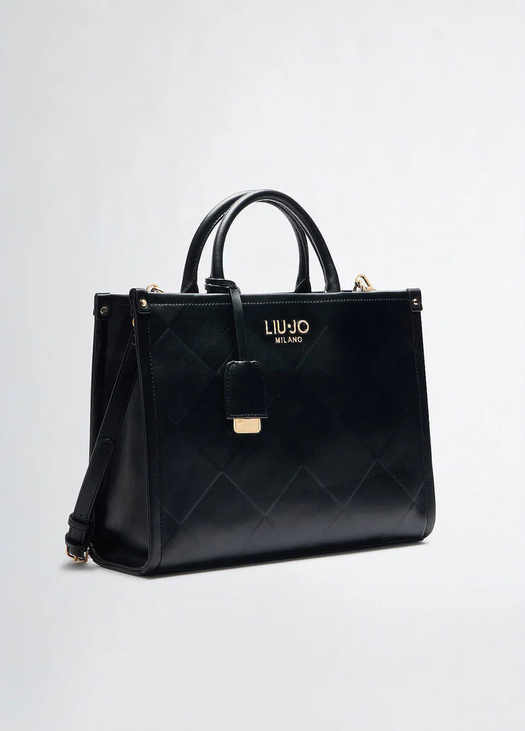 Black shopping tote
