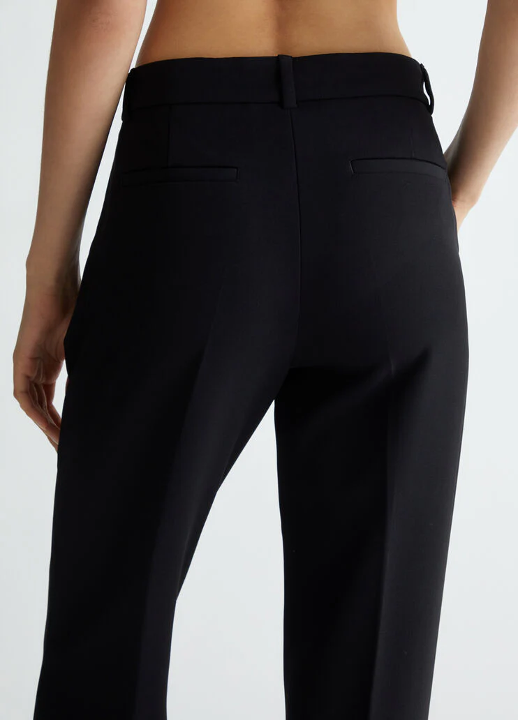 Flared crepe trousers