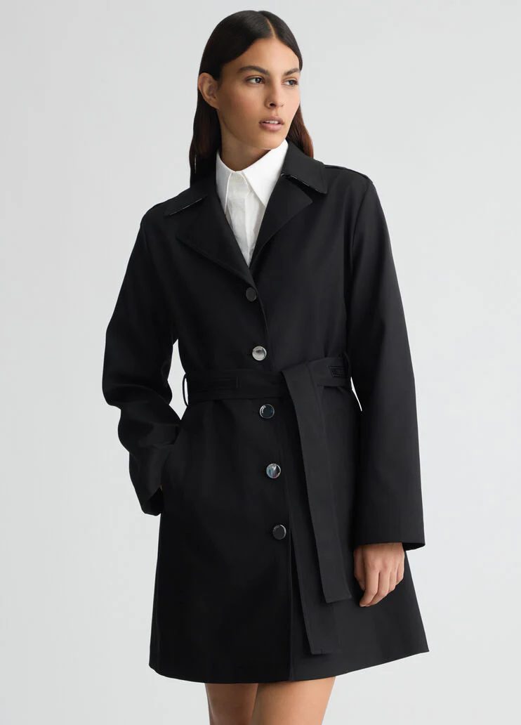 Trench coat with belt