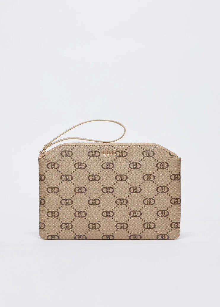 Clutch bag with logo