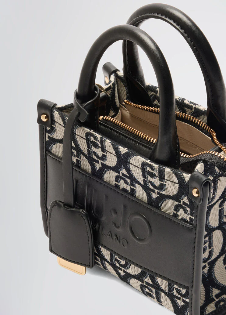 Black mini bag with charm