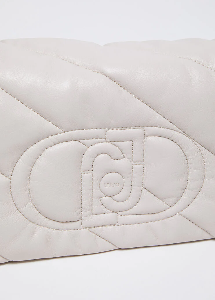 Glossy quilted crossbody bag