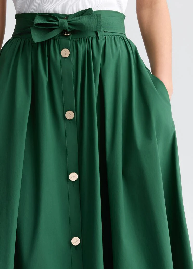 Green midi skirt