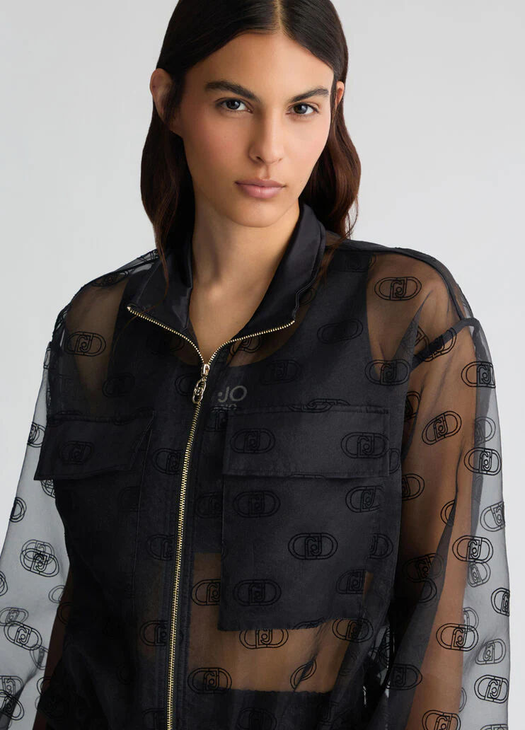 Printed organza jacket