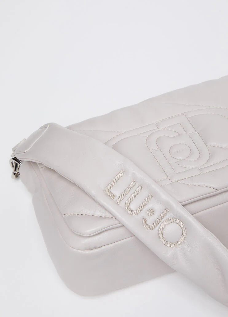 Glossy quilted crossbody bag