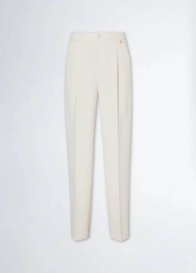 Stretch crepe trousers
