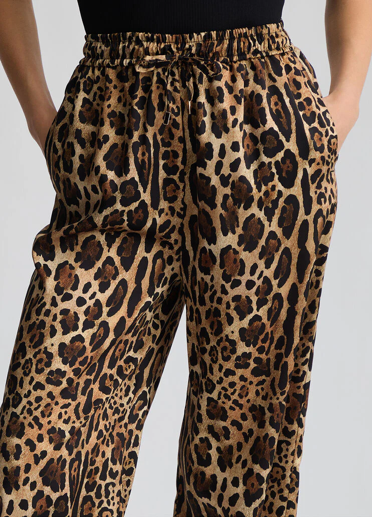 Animal print trousers