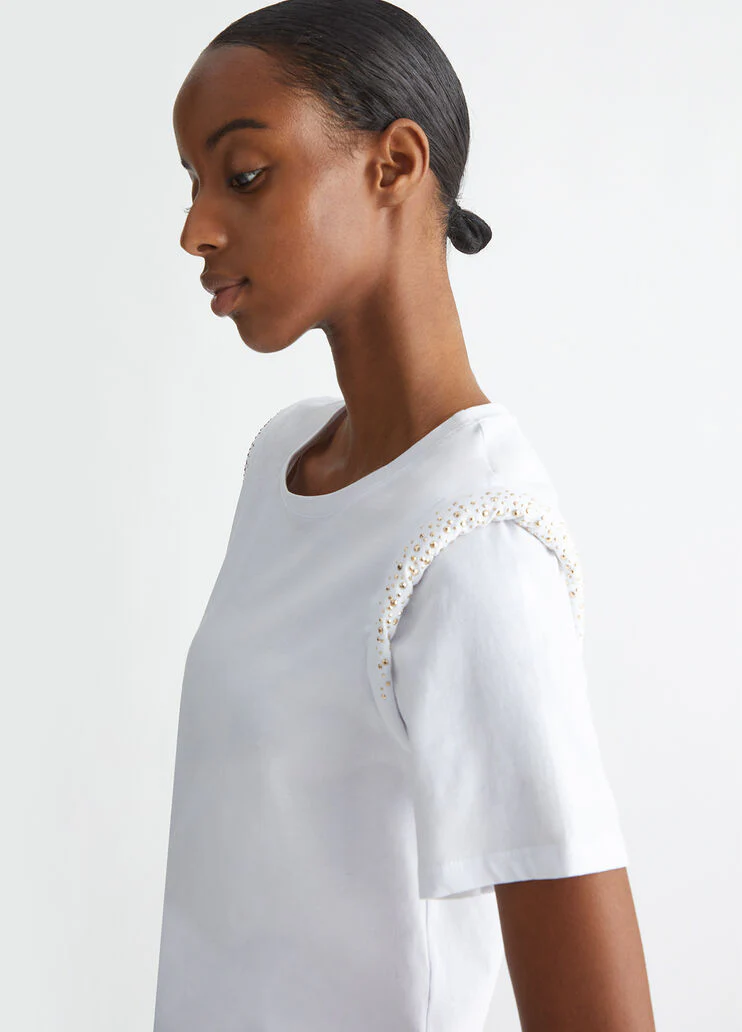 T-shirt with rhinestones