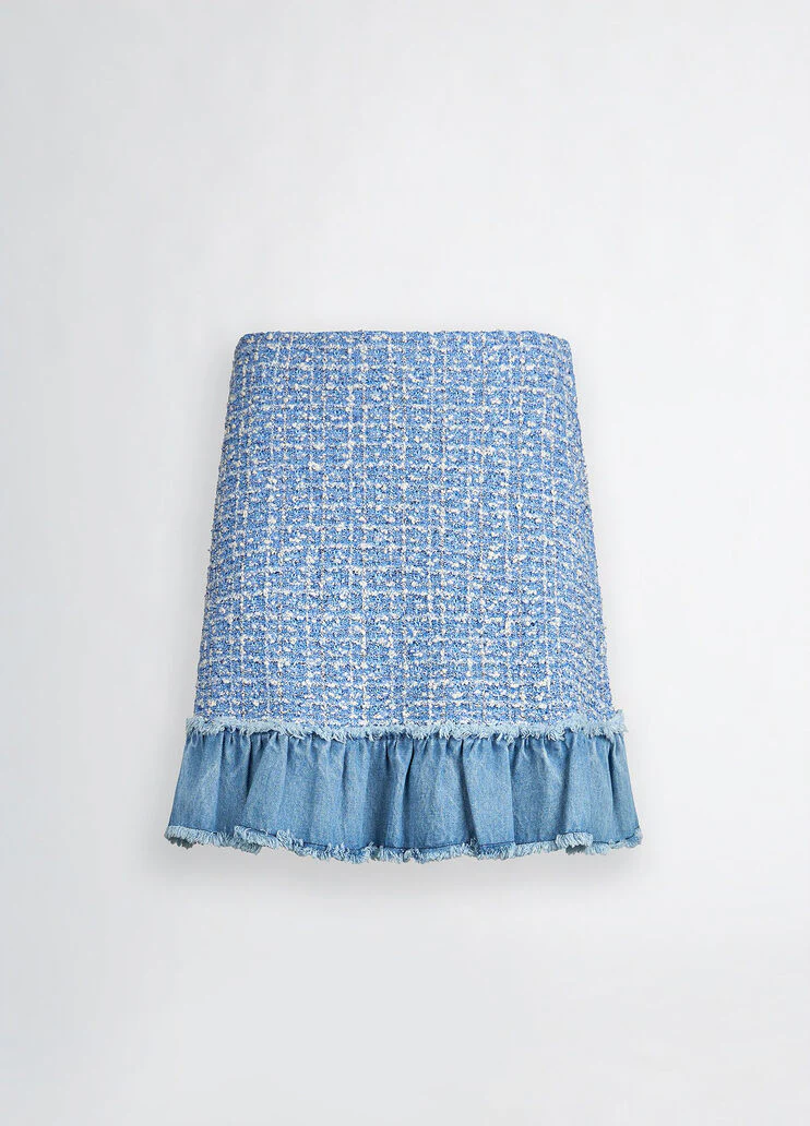 Bouclé miniskirt