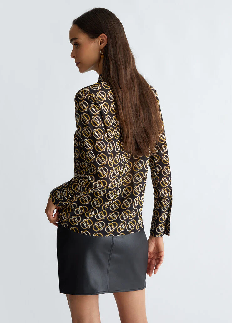 Printed silk shirt