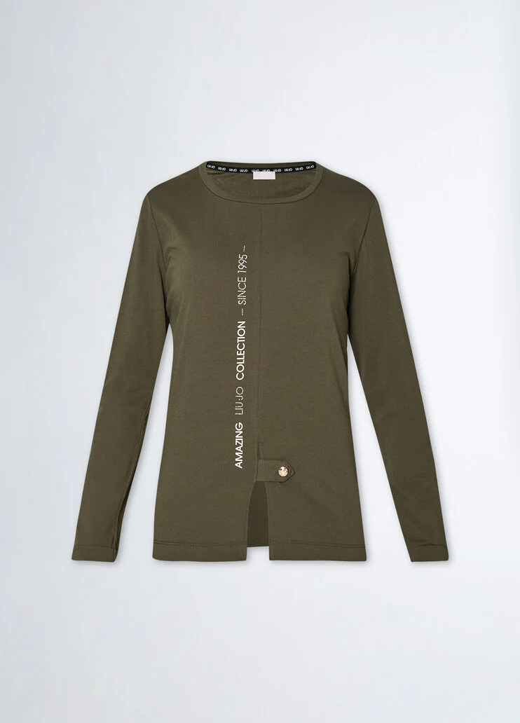 T-shirt with lettering print