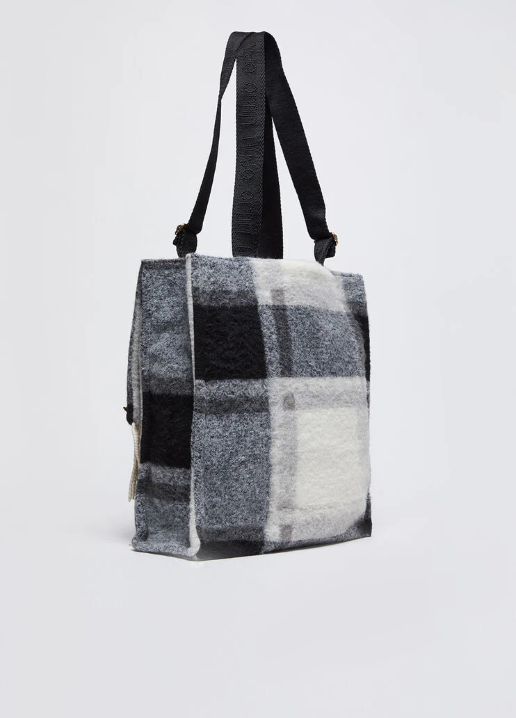 Wool-blend shopping tote