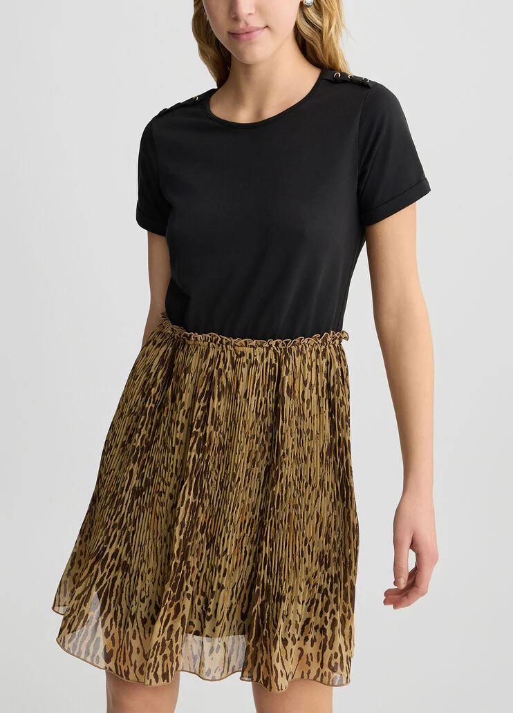 Dress with foulard print