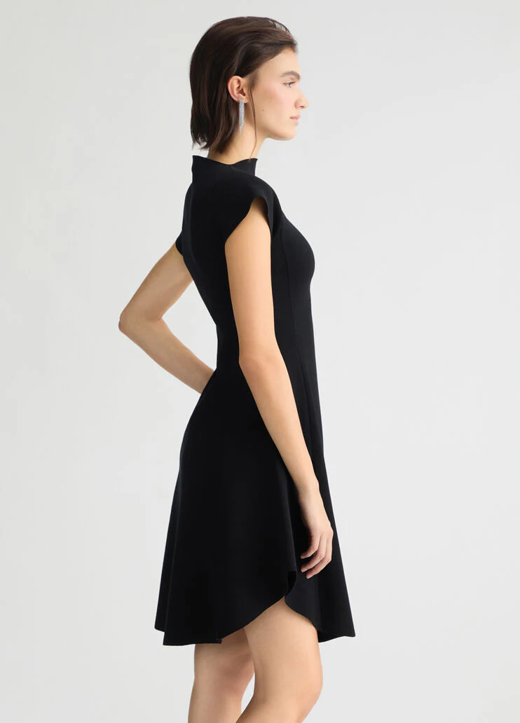 Black knit dress