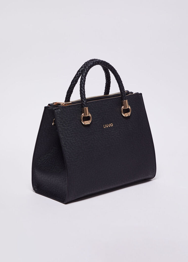 Black shopping tote