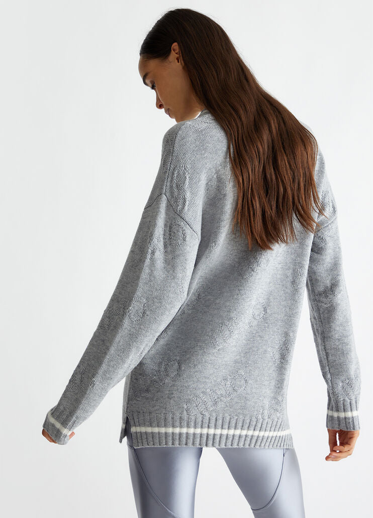 Wool-blend sweater with logo