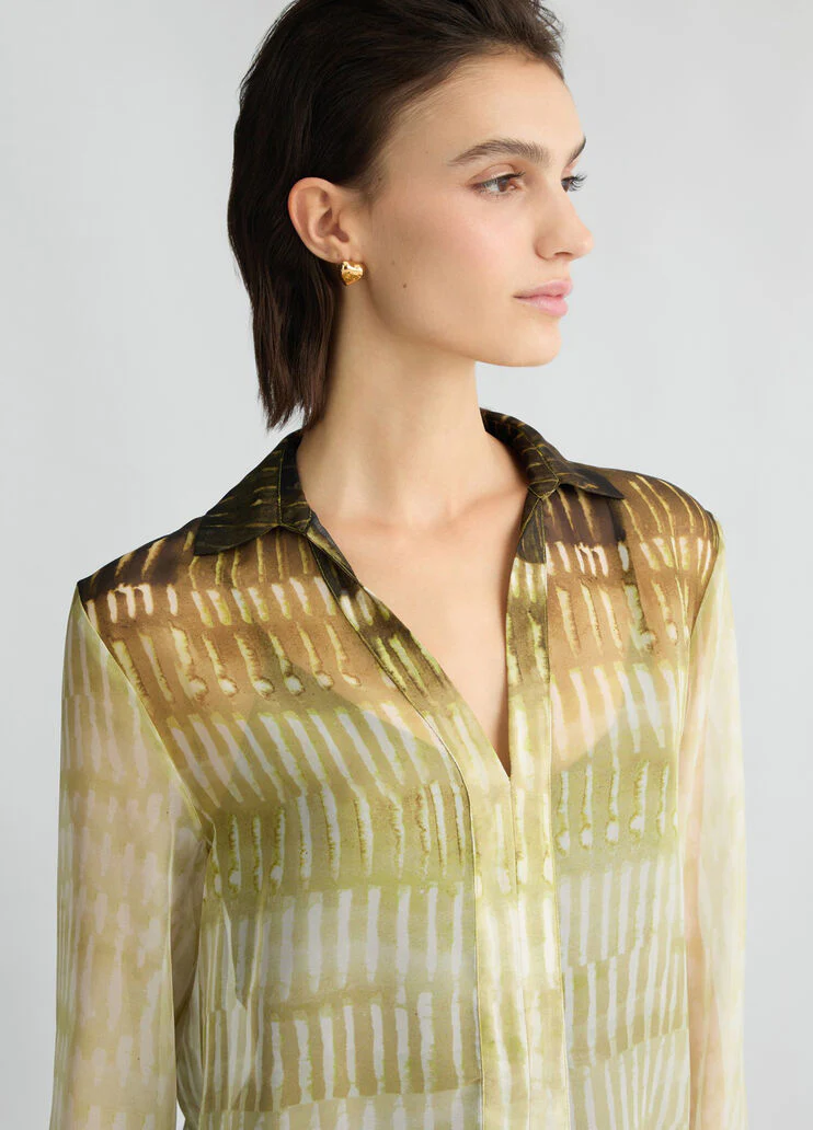 Printed chiffon blouse