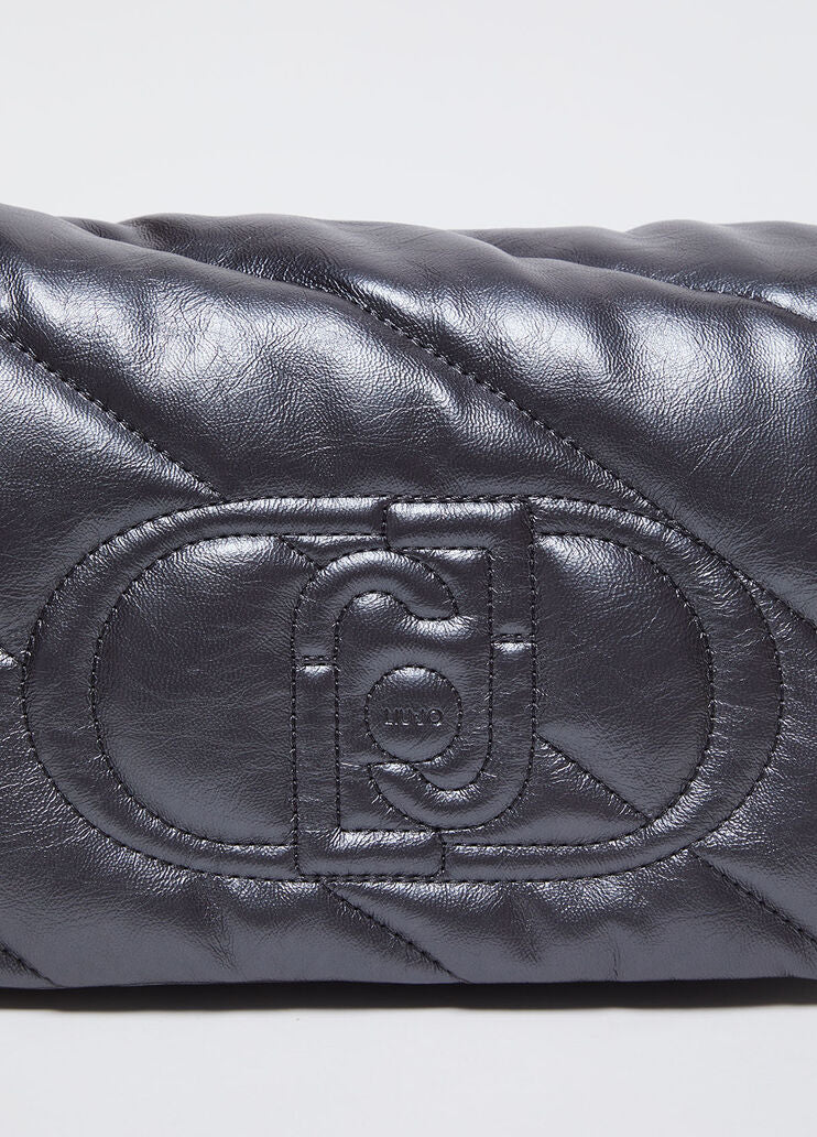 Glossy quilted crossbody bag
