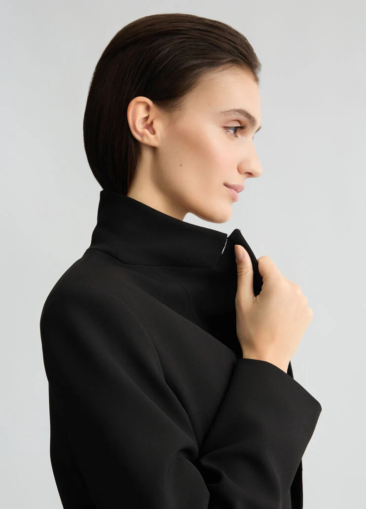 Black double-breasted jacket