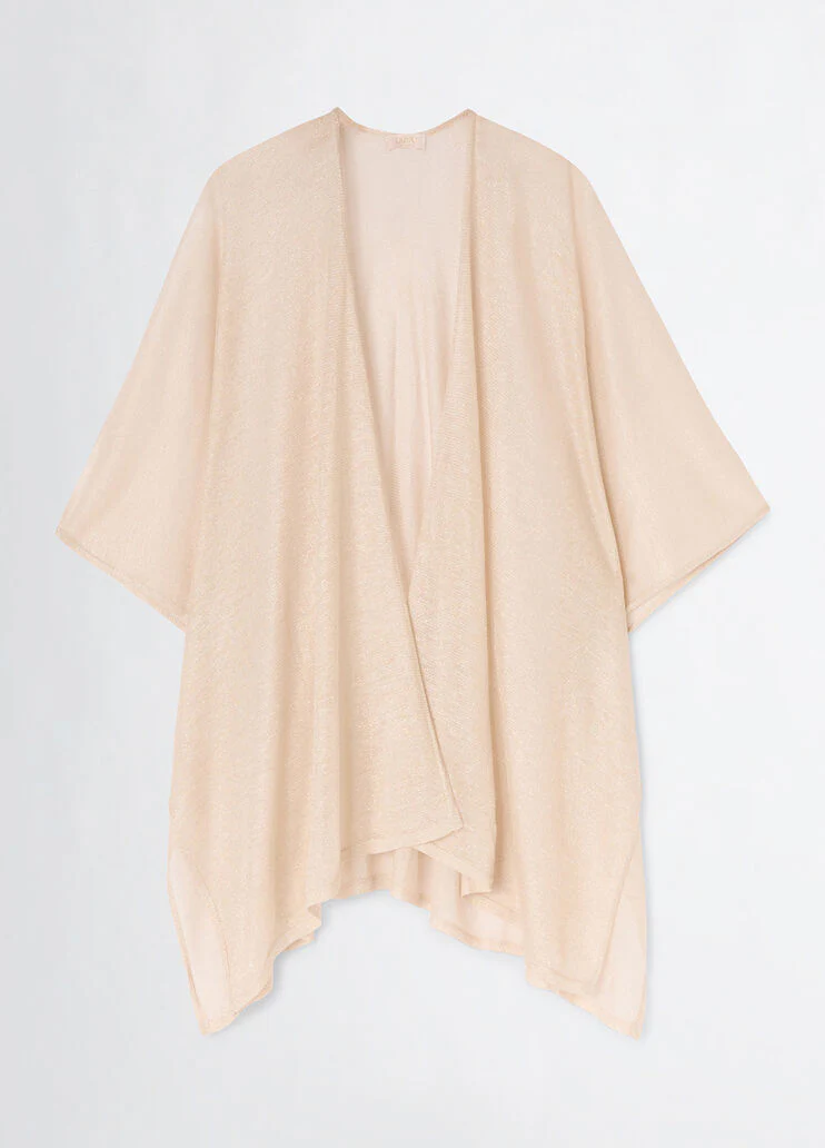 Lurex knit poncho